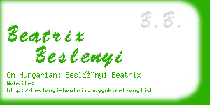 beatrix beslenyi business card